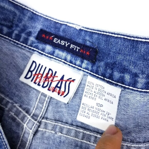 Vintage Bill Blass 90s Western Easy Ombre Tie-Dye Tapered Jeans Womens 10 Petite - Picture 7 of 7